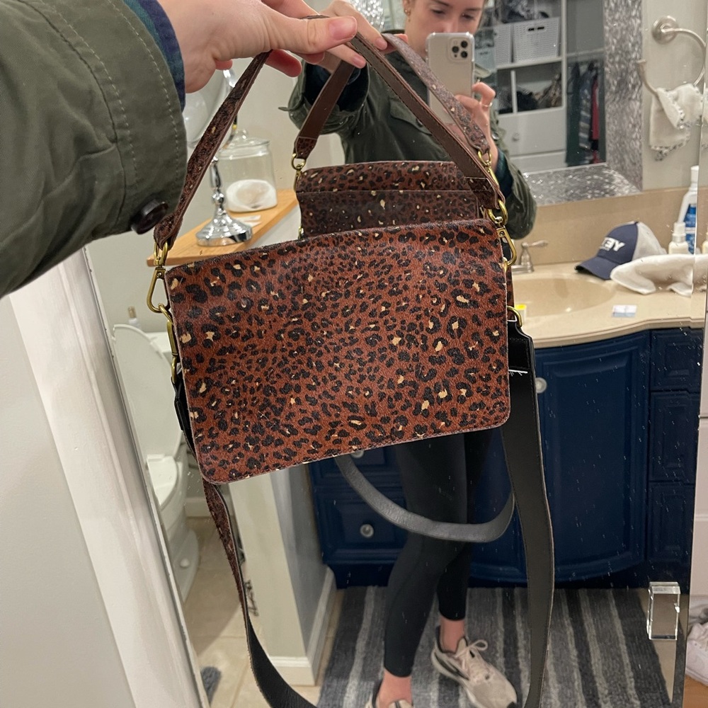 Madewell animal print Crossbody bag